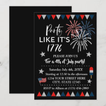 Party Like It's 1776 // 4th Of July Party Invite