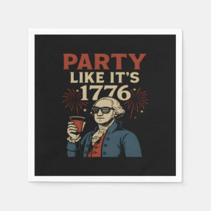 Party Like It's 1776 Funny Patriotic Drinking Desi Napkin