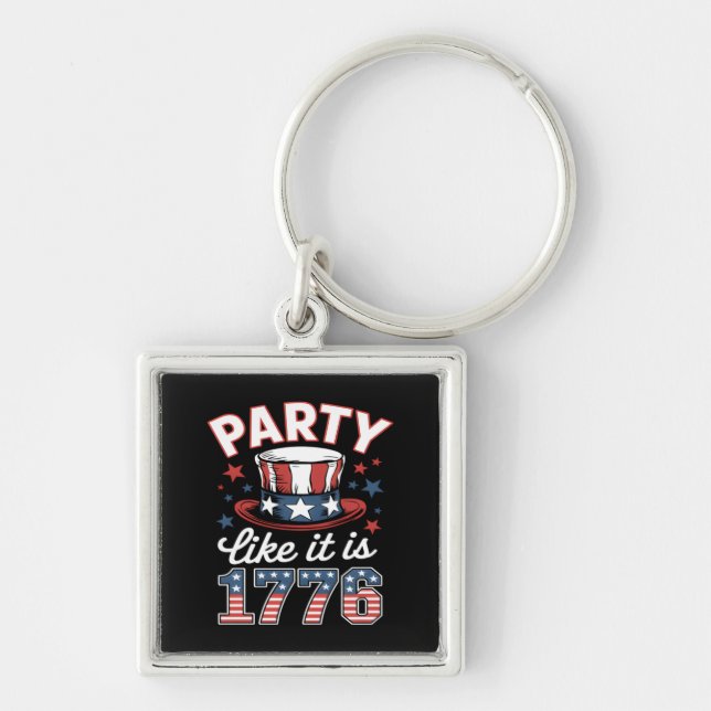 Party Like It's 1776 #JF0012 Keychain (Front)