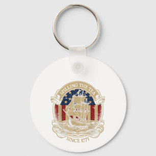 Party Like It's 1776 – Retro George Washington Des Keychain