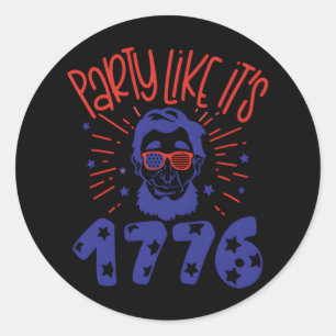 Party Like It's 1779 Treding Classic Round Sticker