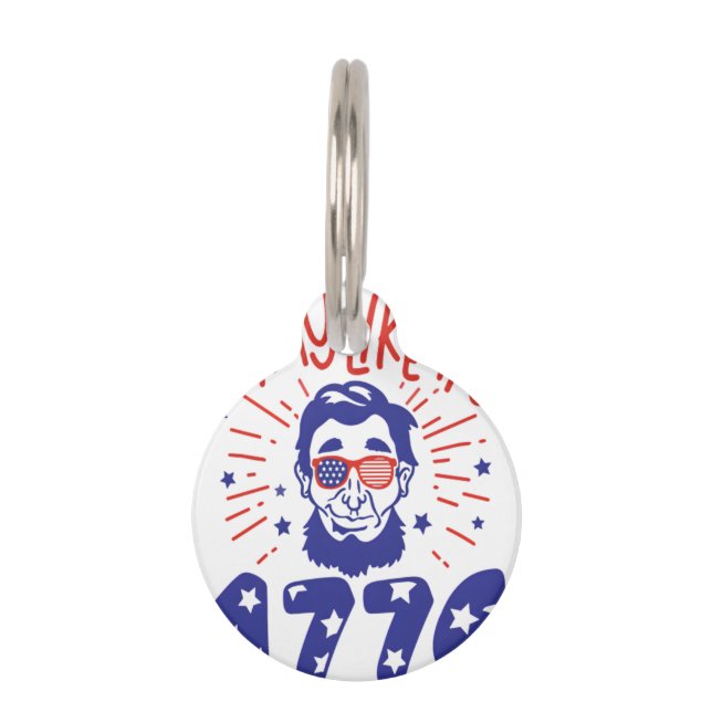 Party Like It's 1779 Treding Pet Tag (Front)