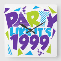 Party Like It's 1999®™ Clock - Design 01