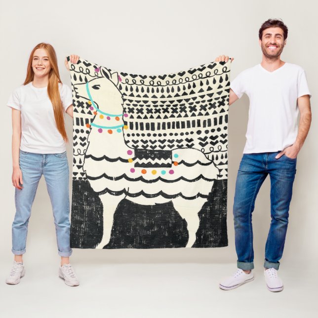 Party Llama Fleece Blanket (In Situ)