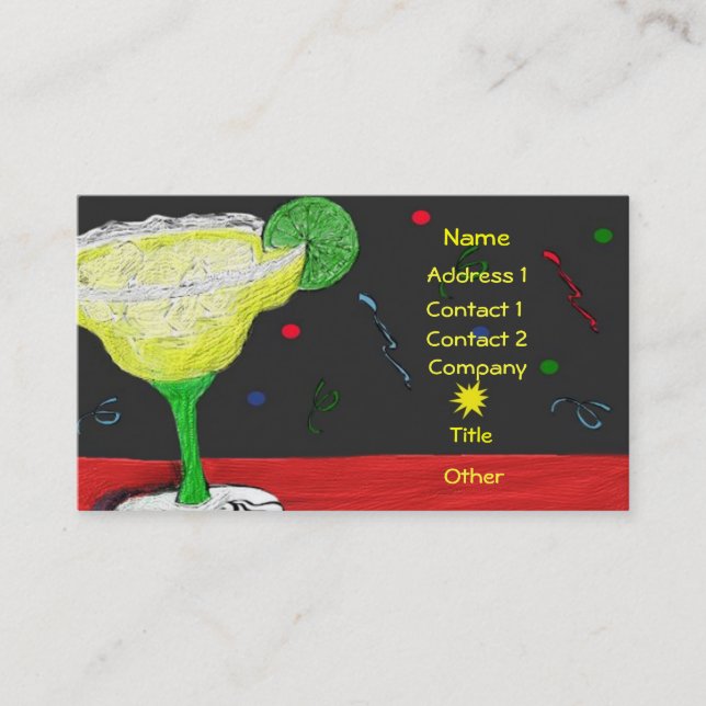 Party Margarita Business Card (Front)