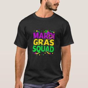 Party Mask Carnival Mardi Gras Squad Fat Tuesday C T-Shirt