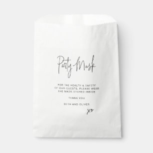 Party Mask Guest Face Mask Favour Bag