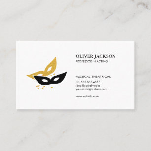 Party Masks Icon Business Card