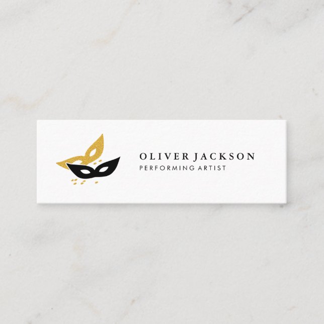 Party Masks Icon Mini Business Card (Front)