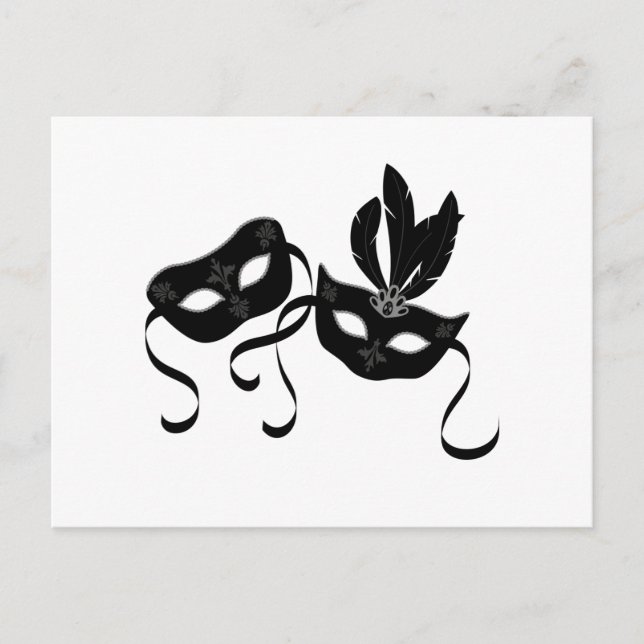 Party Masks Postcard (Front)