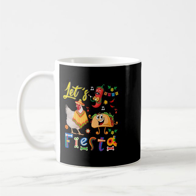 party mexican chicken with sombrero taco chili sin coffee mug (Left)