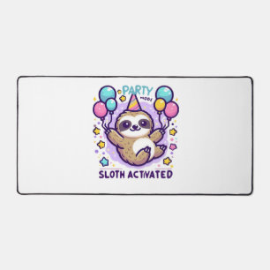 Party Mode Sloth Activated Birthday Balloon Sloth Desk Mat