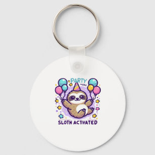 Party Mode Sloth Activated Birthday Balloon Sloth  Keychain