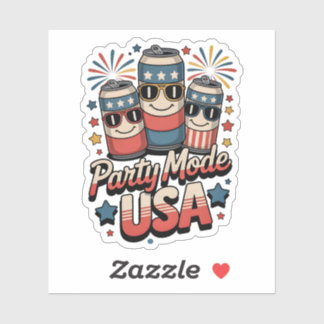Party Mode USA Patriotic Beer Cans Fireworks