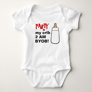 Party my crib 2AM BYOB baby bodyshirt Bodysuit