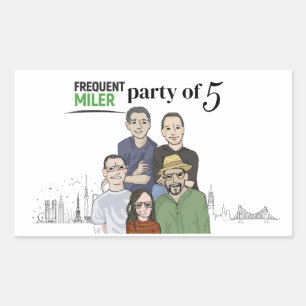 Party of 5 rectangle sticker