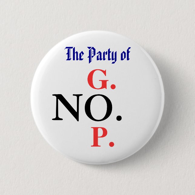 Party of NO 2 Inch Round Button (Front)