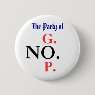 Party of NO 2 Inch Round Button