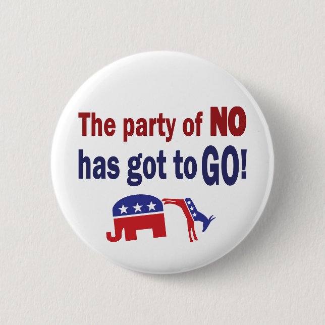 Party of No 2 Inch Round Button (Front)