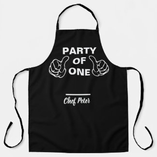 Party Of One Chef Apron - Funny Custom Kitchen Gif