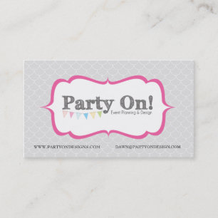 party on designs business card - custom