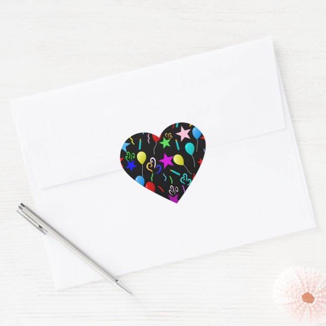 Party on! heart sticker (Envelope)