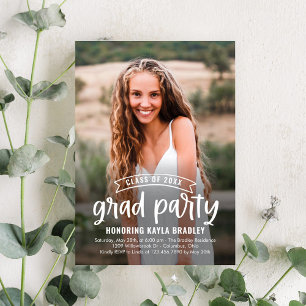 Party Overlay Graduation Announcement Invitation