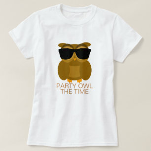 Party Owl the Time T-Shirt