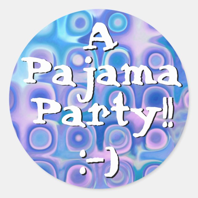 PARTY - Pajama Party with Festive Circles Sticker (Front)
