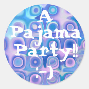 PARTY - Pajama Party with Festive Circles Sticker