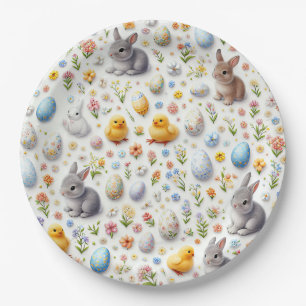 Party Paper Plates – Bunnies, Eggs, Chicks