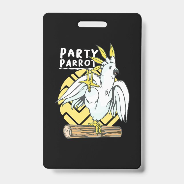 Party Parrot Bird Badge (Front)