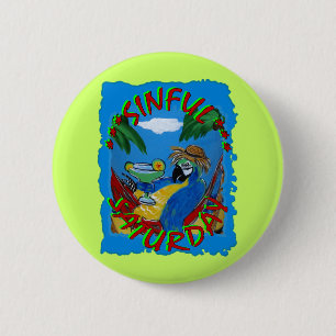 Party Parrots 2 Inch Round Button