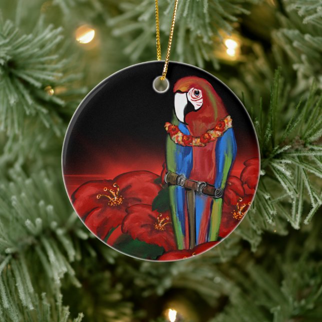 PARTY PARROTS      CERAMIC ORNAMENT (Tree)