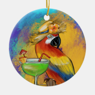 Party Parrots Ceramic Ornament