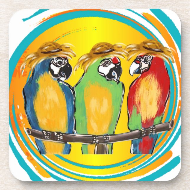PARTY PARROTS COASTER (Front)