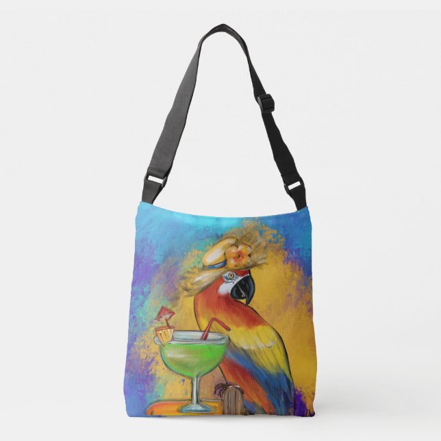 Party Parrots Crossbody Bag (Front)