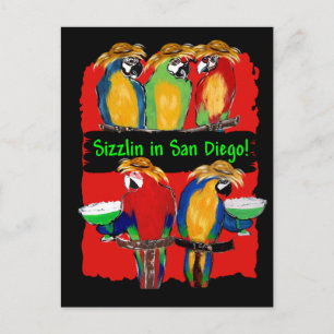 PARTY PARROTS INVITATION POSTCARD