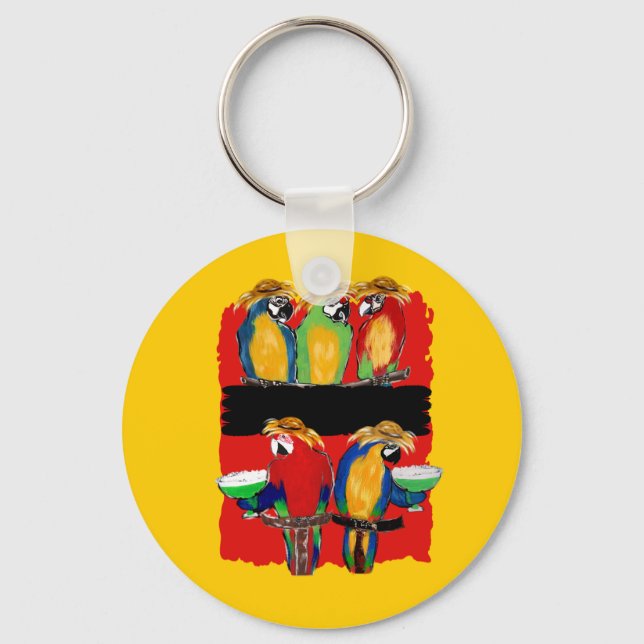 PARTY PARROTS KEYCHAIN (Front)
