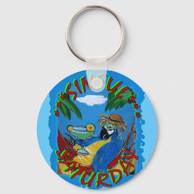 Party Parrots Keychain (Front)