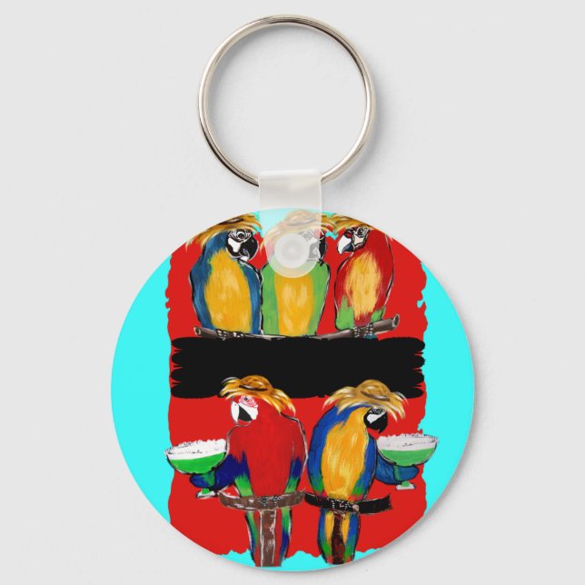 PARTY PARROTS KEYCHAIN (Front)