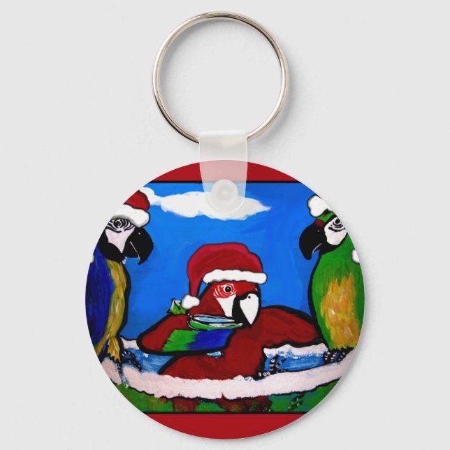 PARTY PARROTS KEYCHAIN (Front)