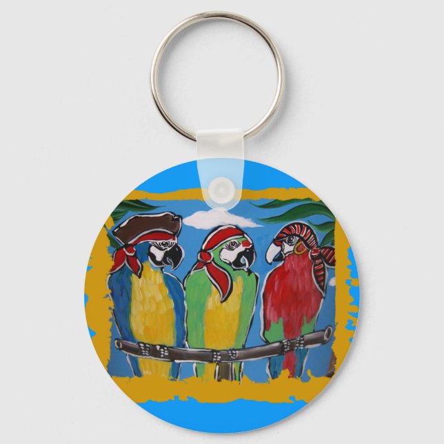 Party Parrots Keychain (Front)