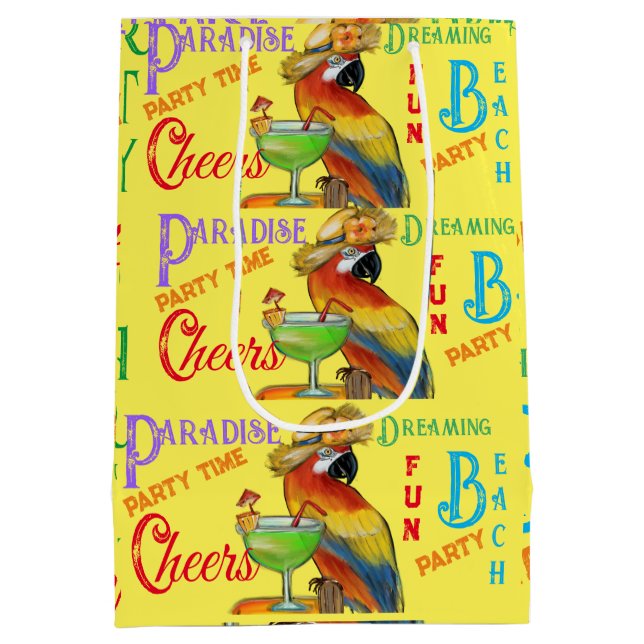 Party Parrots Medium Gift Bag (Back)