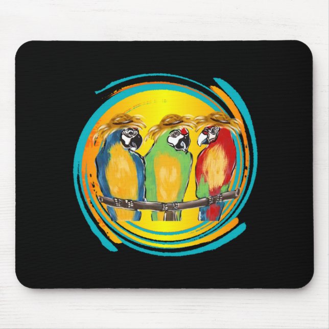 PARTY PARROTS MOUSE PAD (Front)