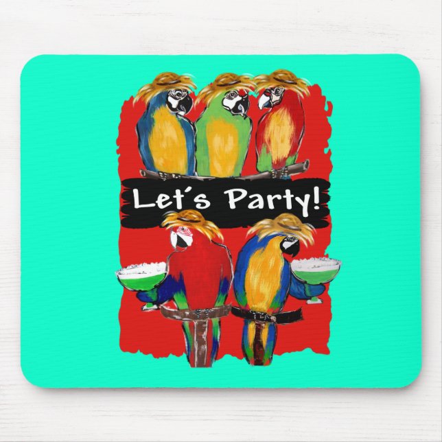 PARTY PARROTS MOUSE PAD (Front)