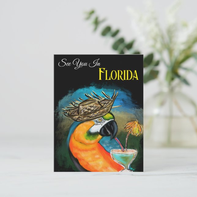 Party Parrots Postcard (Standing Front)