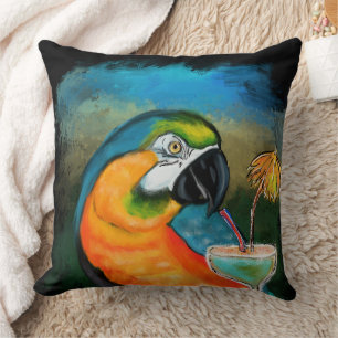 Party Parrots Throw Pillow