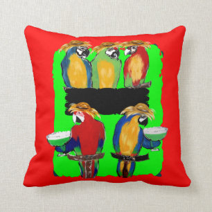Party Parrots Throw Pillow