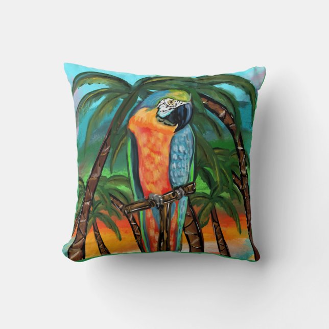 Party Parrots     Throw Pillow (Front)